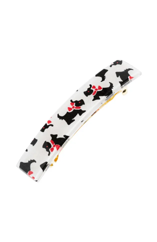 Classic Rectangle Barrette - Scottie Dog