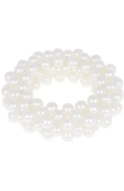 Cream Pearl Scrunchie