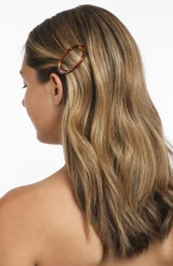 Cutout Oval Plastic Tige Boule Barrette - Classic