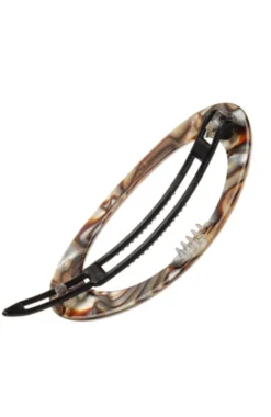 Cutout Oval Plastic Tige Boule Barrette - Classic