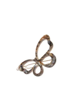 Large Cutout Butterfly Tige Boule Barrette - Classic