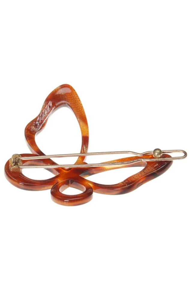 Large Cutout Butterfly Tige Boule Barrette - Classic