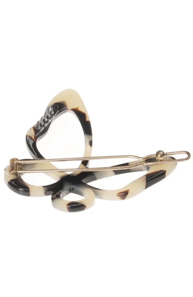 Large Cutout Butterfly Tige Boule Barrette - Classic