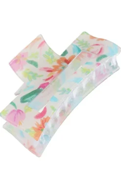 Large Rectangle Cutout Claw Clip - Eden Garden