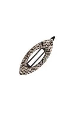 Mini Cutout Oval Plastic Tige Boule Barrette - Classic