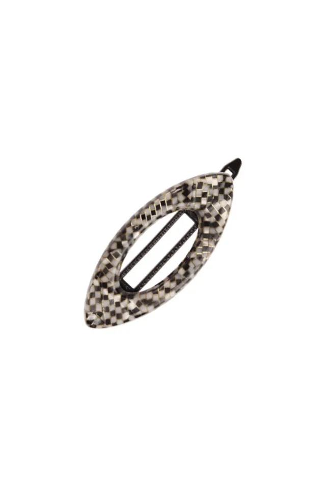 Mini Cutout Oval Plastic Tige Boule Barrette - Classic