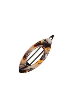 Mini Cutout Oval Plastic Tige Boule Barrette - Classic
