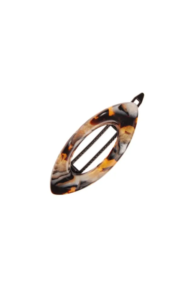 Mini Cutout Oval Plastic Tige Boule Barrette - Classic