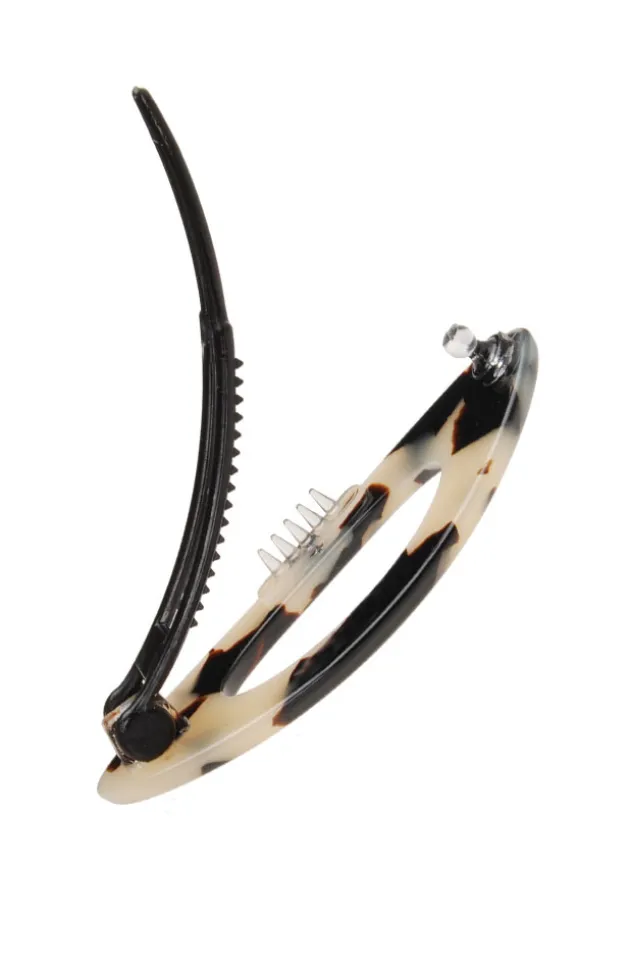 Mini Cutout Oval Plastic Tige Boule Barrette - Classic