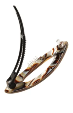 Mini Cutout Oval Plastic Tige Boule Barrette - Classic