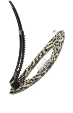 Mini Cutout Oval Plastic Tige Boule Barrette - Classic