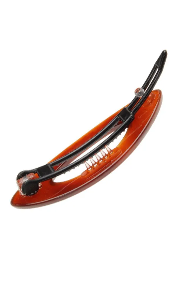 Mini Cutout Oval Plastic Tige Boule Barrette - Classic