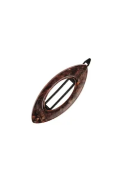 Mini Cutout Oval Plastic Tige Boule Barrette - Classic