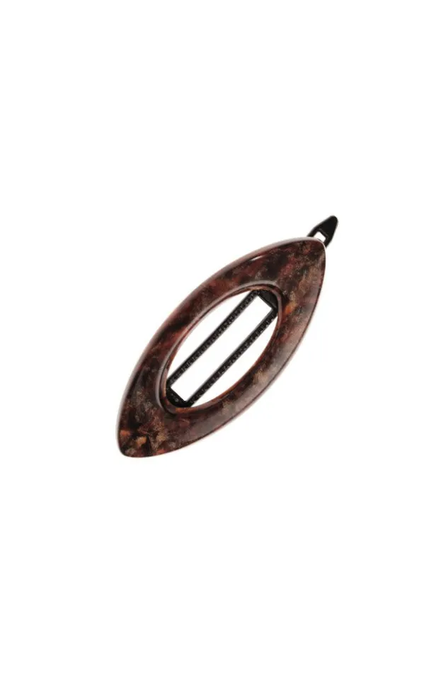 Mini Cutout Oval Plastic Tige Boule Barrette - Classic