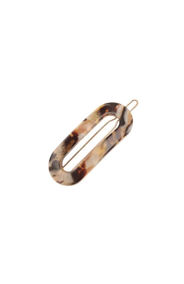 Mini Oval Tige Boule Barrette - French Classic
