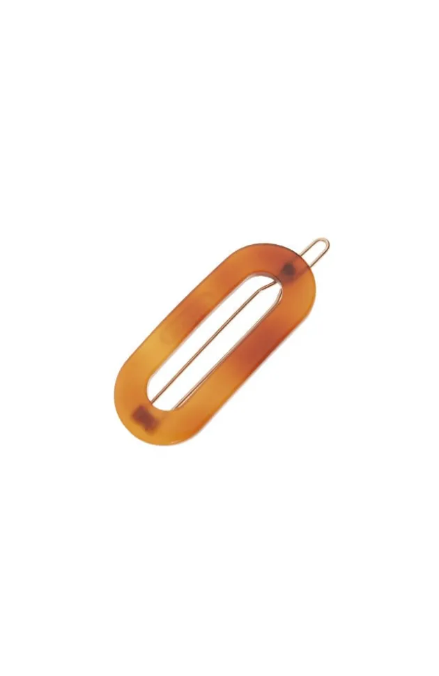 Mini Oval Tige Boule Barrette - French Classic