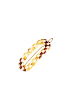 Mini Oval Tige Boule Barrette - French Classic
