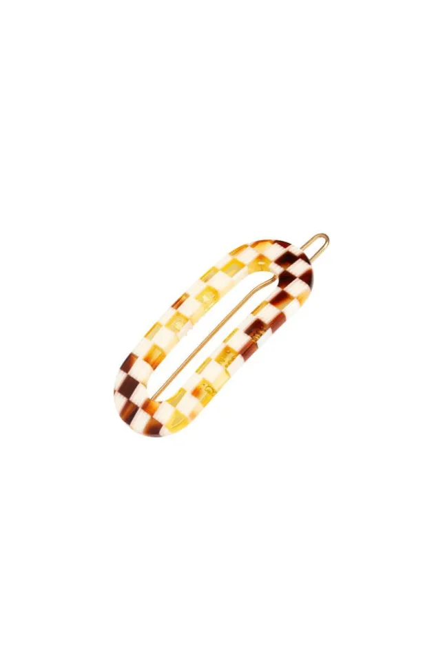 Mini Oval Tige Boule Barrette - French Classic