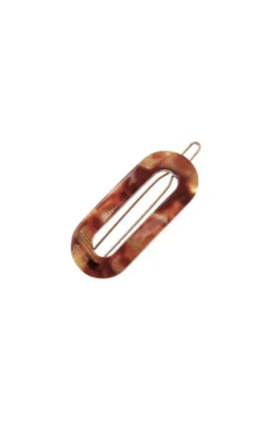 Mini Oval Tige Boule Barrette - French Classic