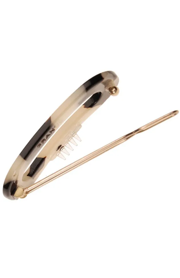 Mini Oval Tige Boule Barrette - French Classic