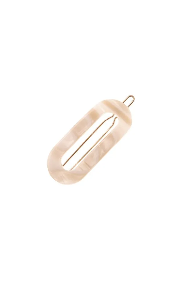 Mini Oval Tige Boule Barrette - French Classic