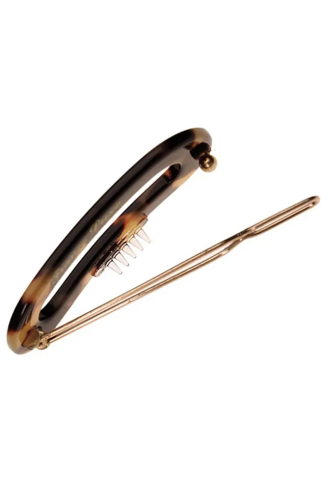 Mini Oval Tige Boule Barrette - French Classic