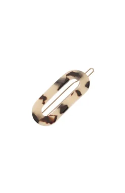 Mini Oval Tige Boule Barrette - French Classic