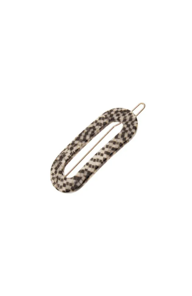 Mini Oval Tige Boule Barrette - French Classic