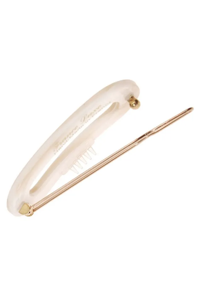 Mini Oval Tige Boule Barrette - French Classic