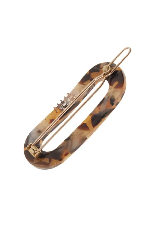 Mini Oval Tige Boule Barrette - French Classic