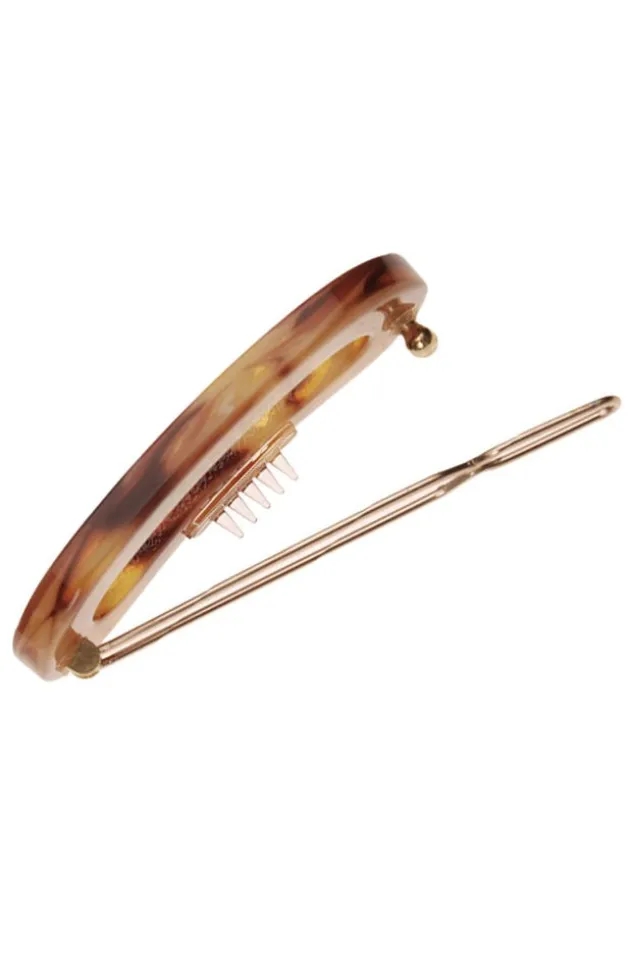 Mini Oval Tige Boule Barrette - French Classic