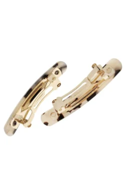 Mini Rectangle Barrette Pair - Classic