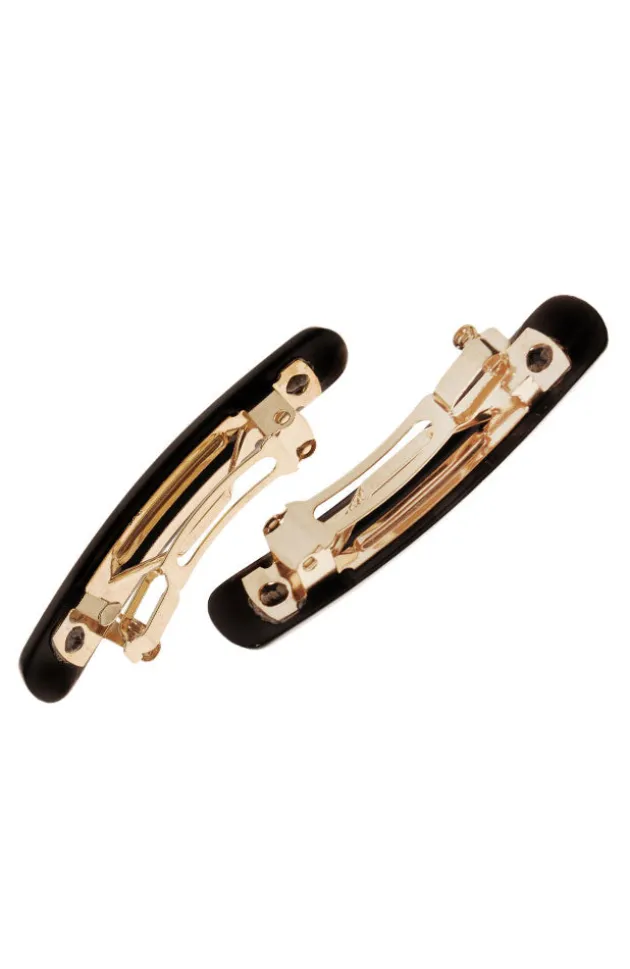 Mini Rectangle Barrette Pair - Classic