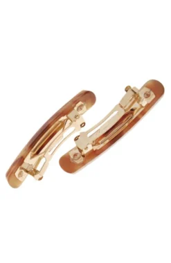Mini Rectangle Barrette Pair - Classic