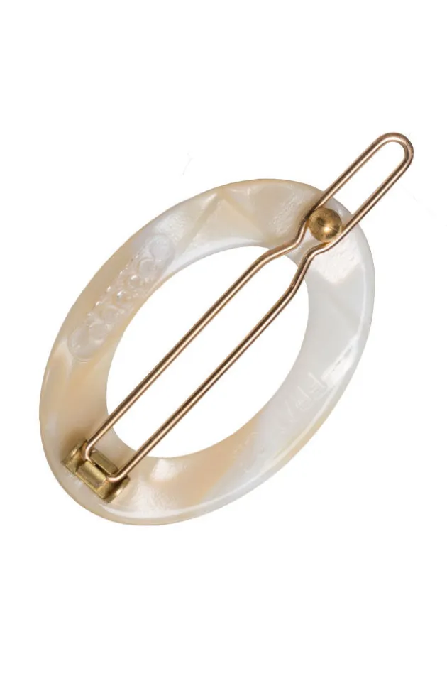 New Cutout Oval Tige Boule Barrette - Classic