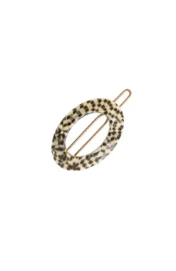 New Cutout Oval Tige Boule Barrette - Classic