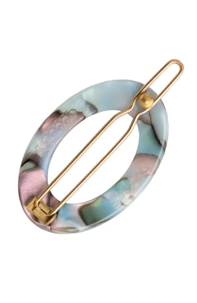 New Cutout Oval Tige Boule Barrette - Classic