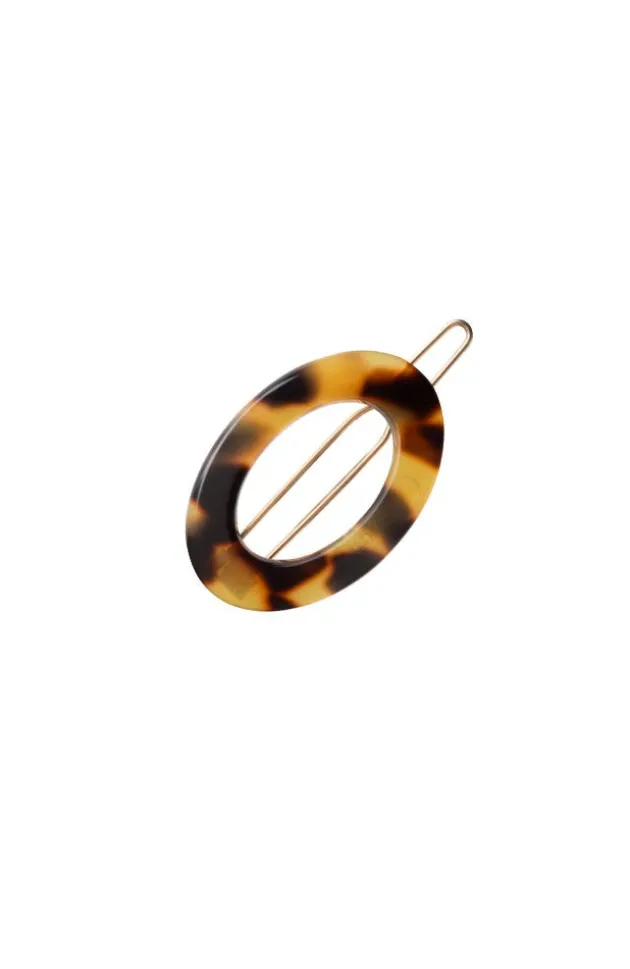 New Cutout Oval Tige Boule Barrette - Classic