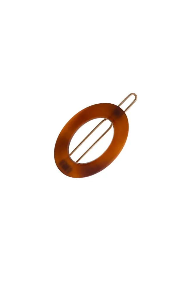 New Cutout Oval Tige Boule Barrette - Classic