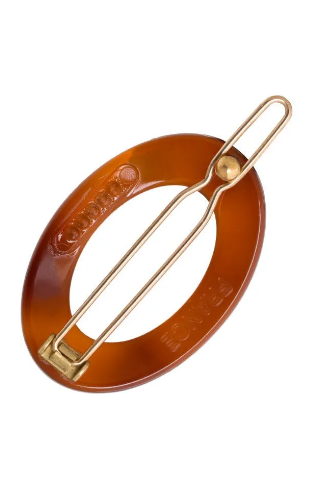 New Cutout Oval Tige Boule Barrette - Classic