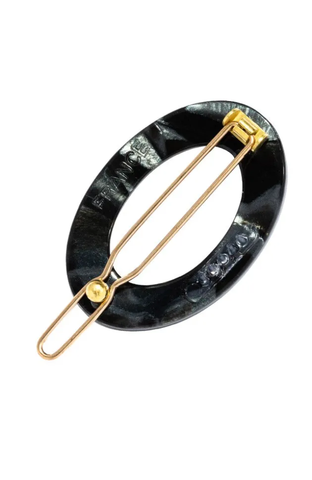 New Cutout Oval Tige Boule Barrette - Classic
