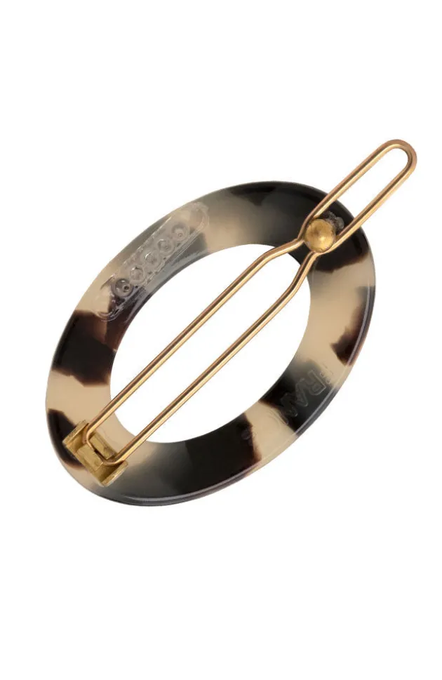 New Cutout Oval Tige Boule Barrette - Classic