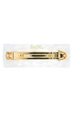 Rectangle Volume Barrette - Neige