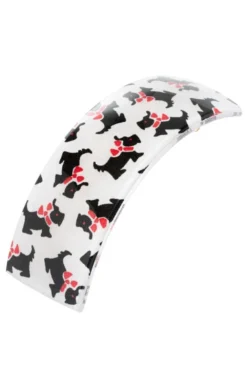 Rectangle Volume Barrette - Scottie Dog
