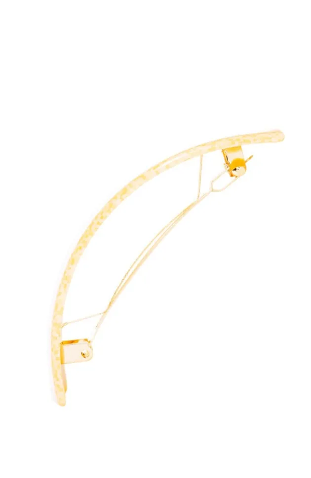 Rectangle Volume Barrette - Straw