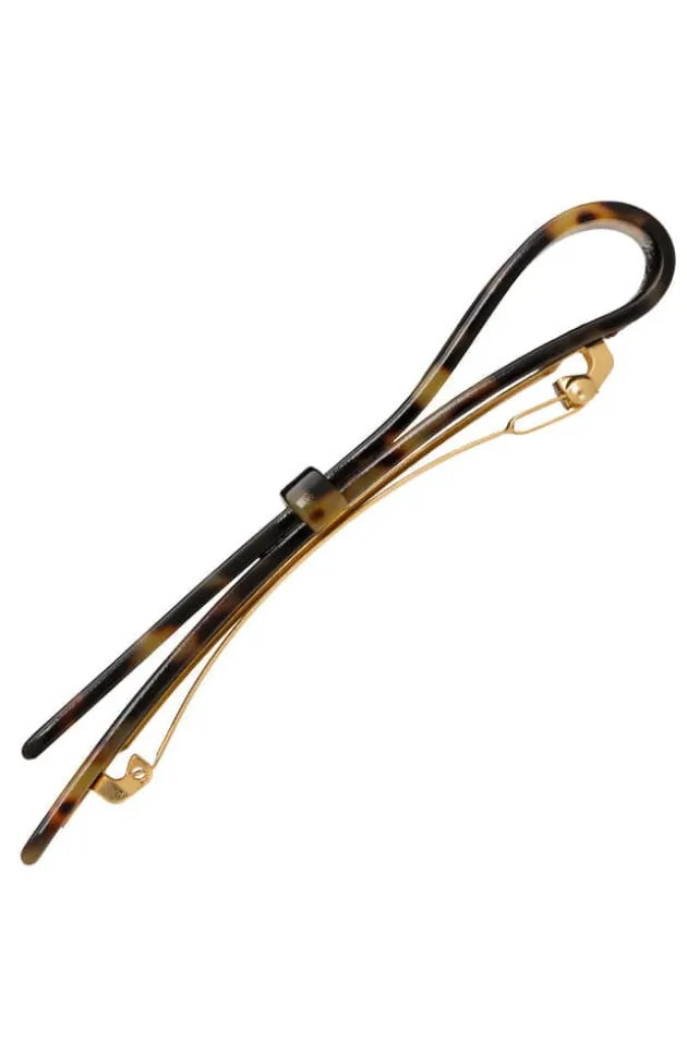 Ribbon Bow Long & Skinny Barrette - Classic