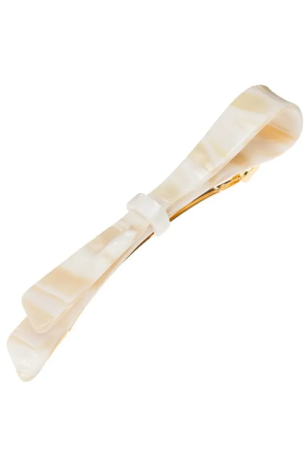 Ribbon Bow Long & Skinny Barrette - Classic