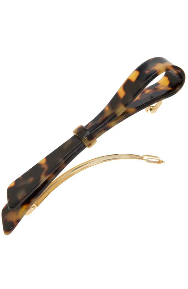 Ribbon Bow Long & Skinny Barrette - Classic