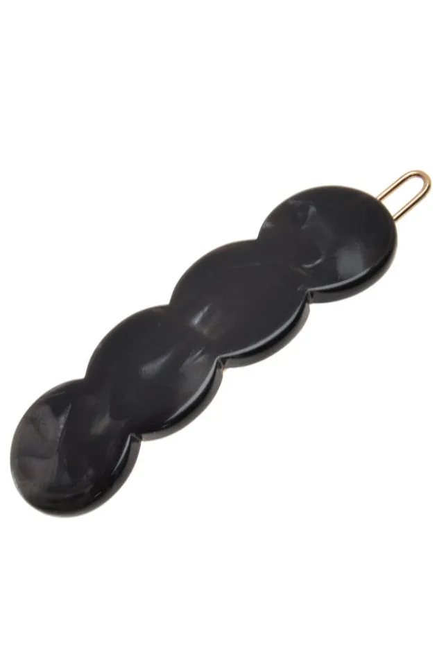 Scalloped Tige Boule Barrette - Classic
