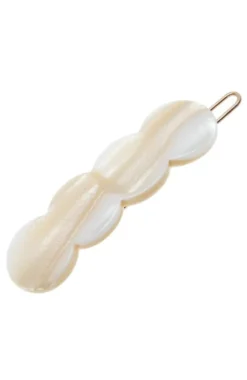 Scalloped Tige Boule Barrette - Classic